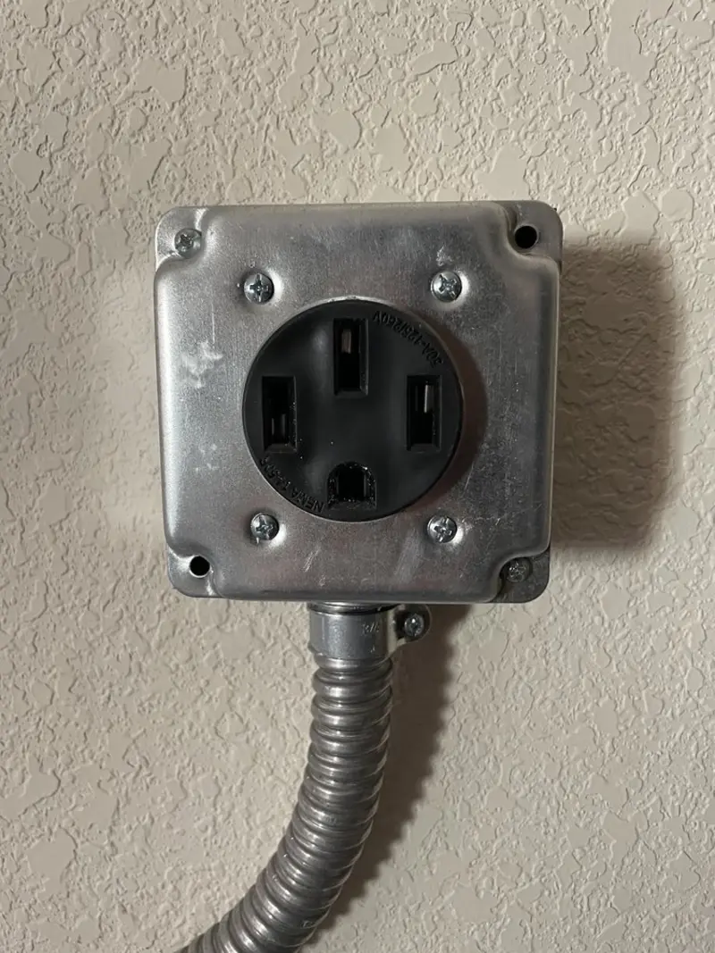 NEMA 14-50 outlet installed for Electrical Panel Upgrade in Jenner